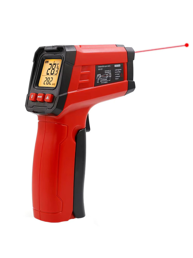 IVOLWIN Infrarot-Thermometerpistole in Rot zur Messung der Grill-, Fleisch- und Öltemperatur - Bild 7