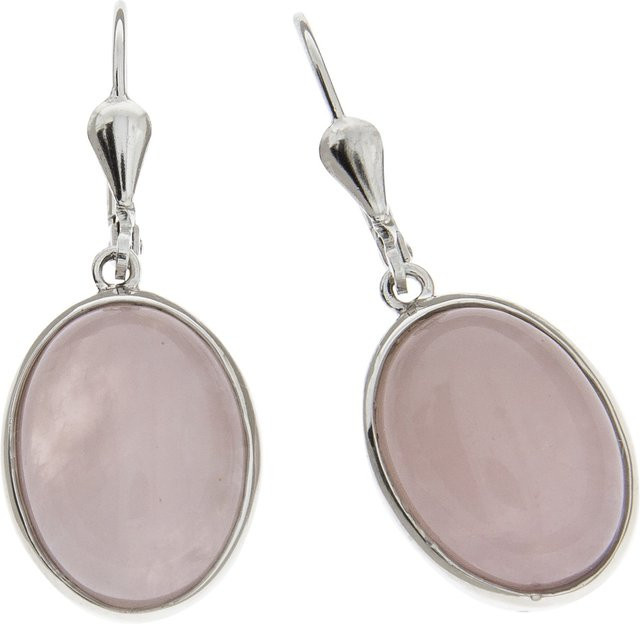 Zeeme Gemstones Ohrringe 925 Silber, Rosenquarz, Damen - Bild 1