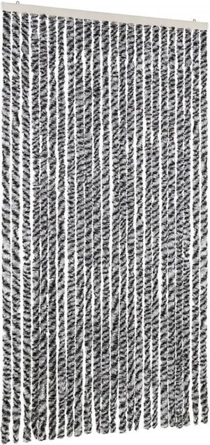 vidaXL Fliegenvorhang aus Chenille in Grau Schwarz und Weiß, B/H: 100 x 200 cm - Bild 1