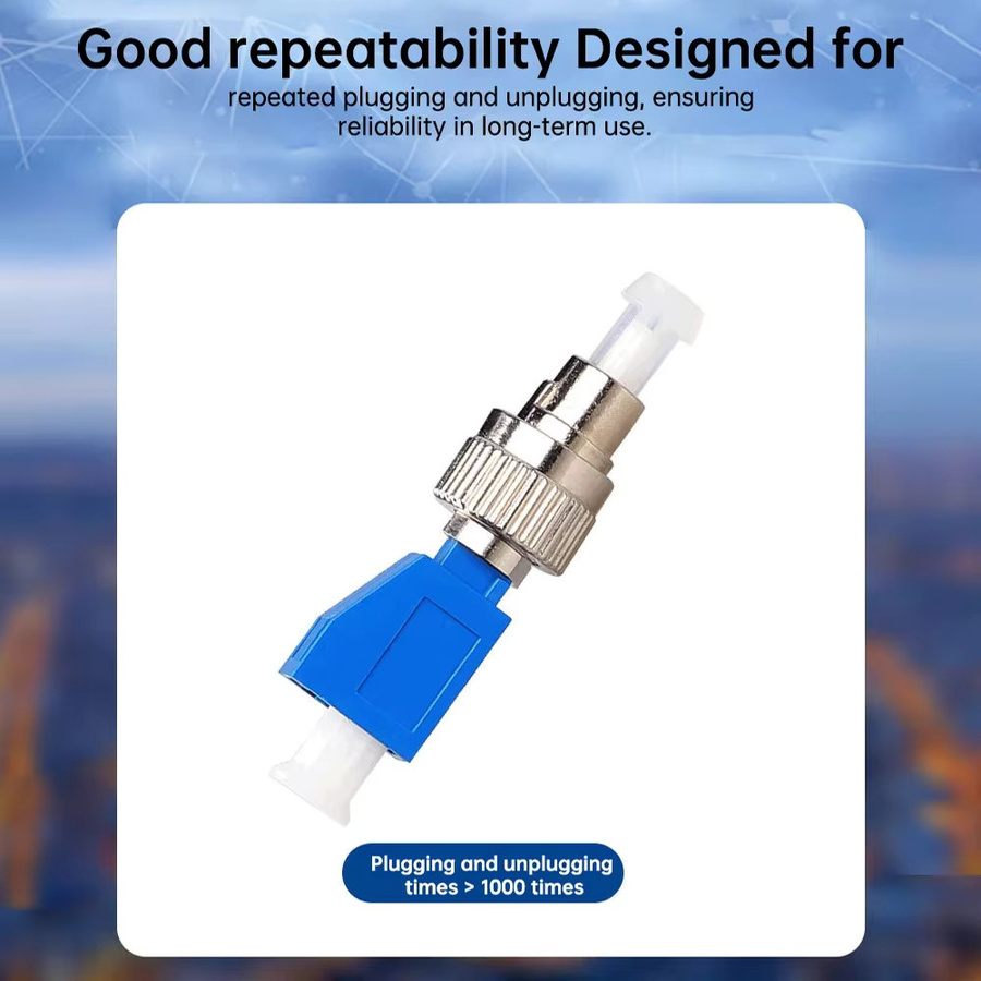 ZoeRax Glasfaseradapter FC UPC-Stecker auf LC UPC-Buchse, Hybrid-Optikkabelanschluss für Single Mode FTTH, Rot - Bild 2