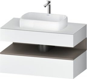 Duravit Waschtischunterschrank Qatego Wandhängend Weiß Glänzend B/T/H: 100 x 55 x 60 cm - Bild 1