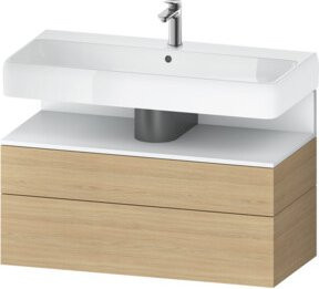 Duravit Waschtischunterschrank Qatego Wandhängend in Weiß, B/T/H: 99 x 47 x 59 cm - Bild 1