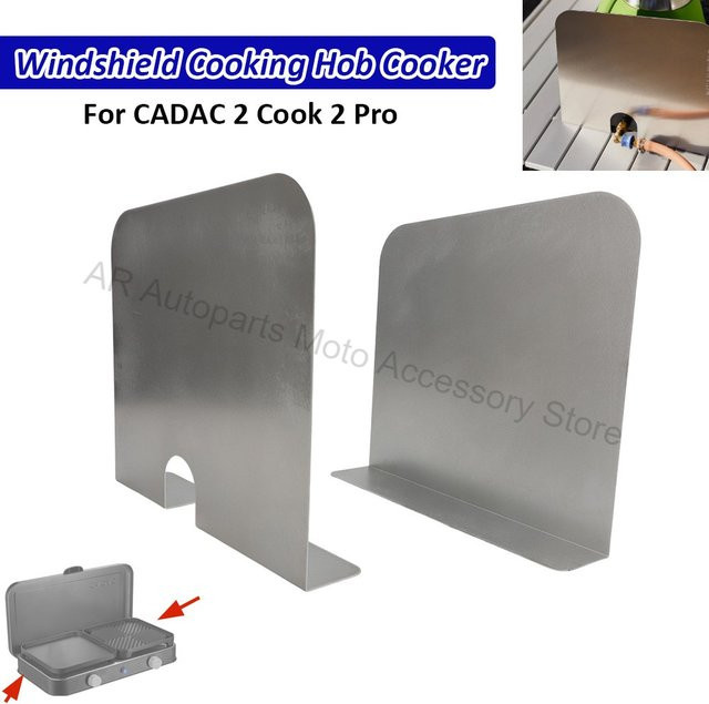 CADAC Windschutzseiten für Cook 2 Pro und CADAC 2, Windschutzscheibe für Campinggrills, Farbe: Silber - Bild 1