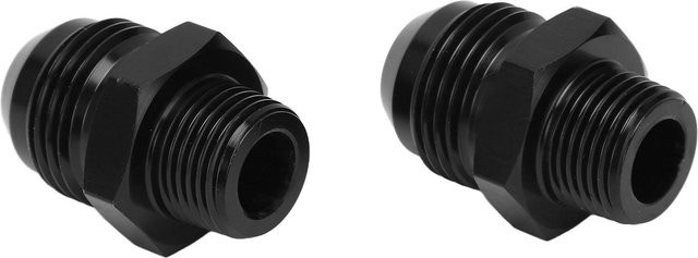 Neoglint 2er-Set Kraftstoffleitungsadapter Gerade Rohrverschraubung 10AN auf 38 NPT aus schwarz eloxiertem Aluminium für Öl - Bild 1