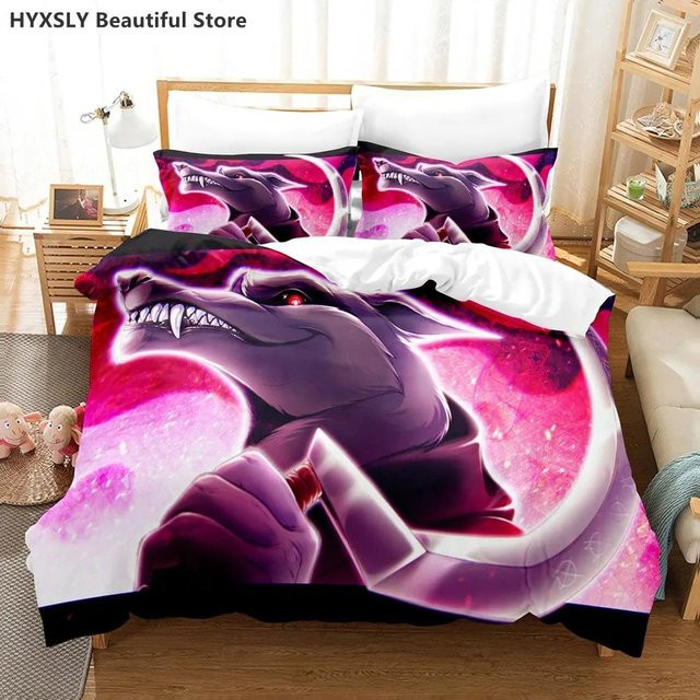 Bettwäsche Set Der gestiefelte Kater 3D Anime Design aus Mikrofaser für Kinder, B/H: 135 x 200 cm, Mehrfarbig - Bild 1