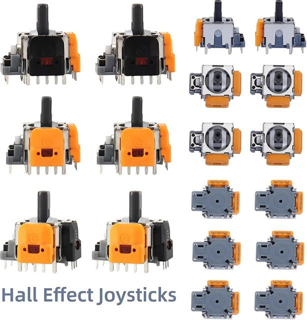 VORTNGLE 3D Analog Hall Effekt Joystick Controller Thumb-Stick Set für PS5, PS4 und Xbox Serie Reparaturteile in Multicolor - Bild 1