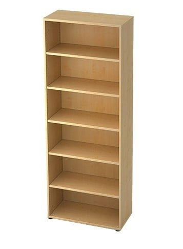 BIGBOXX Holzregal in Beige mit Rückwand für Home Office und Wohnbereich - Bild 1