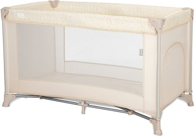 Lorelli Reisebett Torino Laufstall mit seitlichem Eingang, Tragetasche und Faltmatratze in Creme/Beige - Bild 1