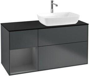V&B Waschtischunterschrank Finion in Mattblau lackiert, Breite: 120 cm, Tiefe: 50,1 cm, Höhe: 50,1 cm - Bild 1