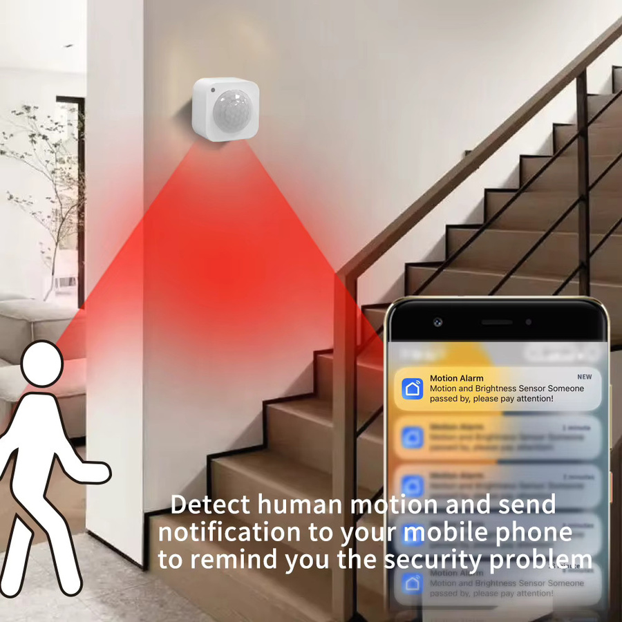Lincukoo ZigBee 3.0 Smart Sensor 2in1 PIR Bewegungs- und Helligkeitsdetektor in Weiß, kompatibel mit MQTT und Home Assistant - Bild 2