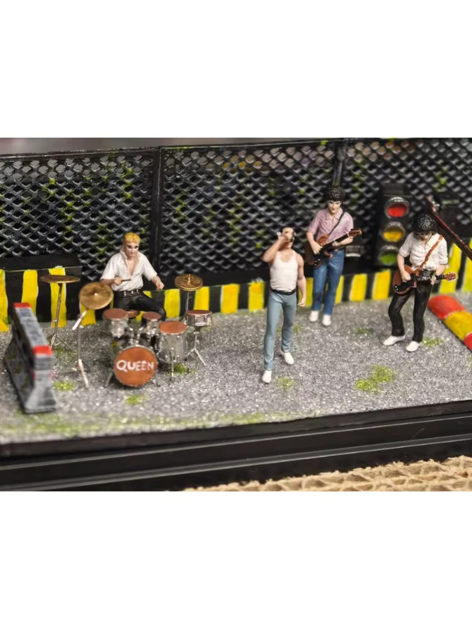 JIAOU DOLL Miniatur Band Schlagzeuger Sänger Gitarristen Figur, 1:43, Einzelfigur - Bild 2
