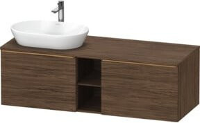 Duravit Waschtischunterschrank D-Neo in Braun, Wandhängend, B: 140 cm, T: 55 cm, H: 45,9 cm - Bild 1