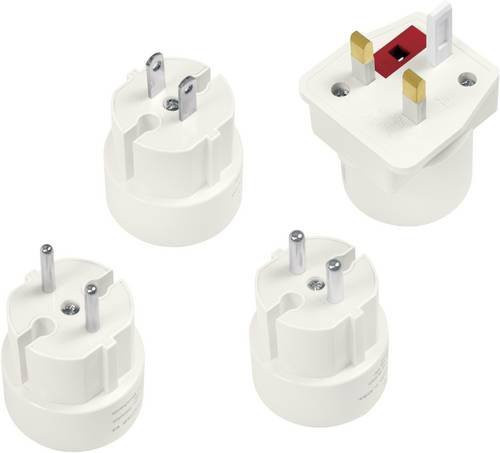 LogiLink PA0186 Reiseadapter Set in Weiß - Bild 1