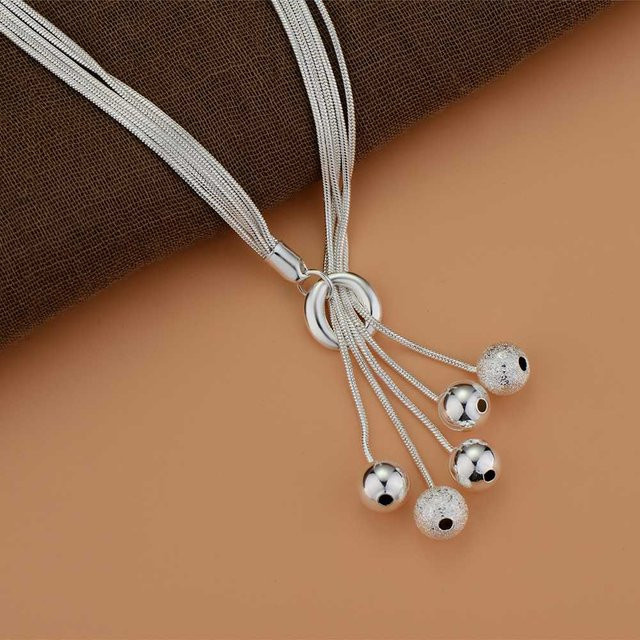 SAY Halskette mit Anhänger, 925 Silber, Schlangenkette, Unisex - Bild 1