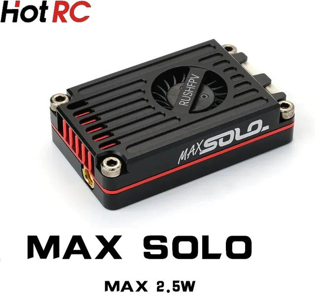 RUSHFPV TANK MAX SOLO VTX 5,8 GHz 2,5 W Hochleistungs-Videosender mit 48 Kanälen in Schwarz für FPV-Drohnen - Bild 1