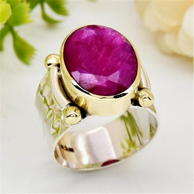 YoYo Vintage-Ring, Zirkonia, Bicolor, Damen - Bild 1