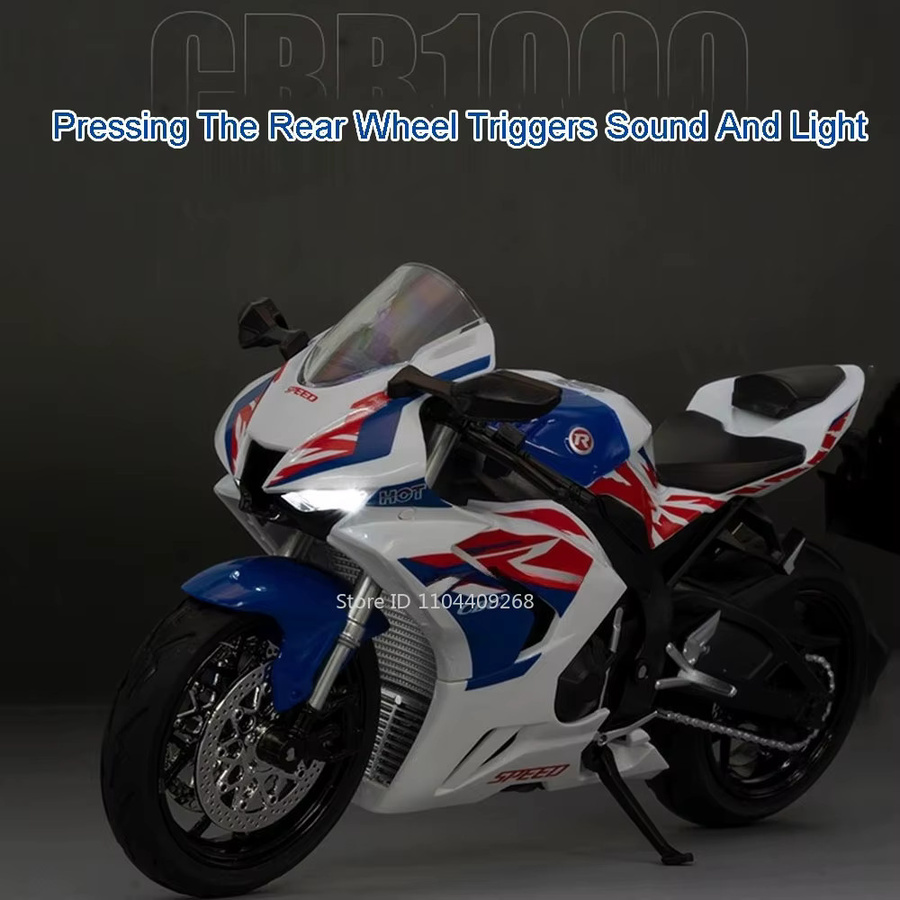 RMZ city Honda CBR1000 CB400X Motorrad Modell, 1:12, Metall, Weiß - Bild 5