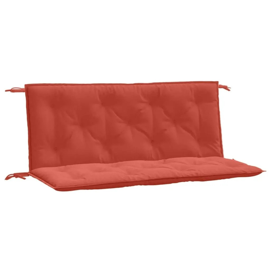 vidaXL Gartenbank-Auflagen 2er-Set Melange Rot aus Polyester, B/T/H: 120 x 50 x 7 cm - Bild 2