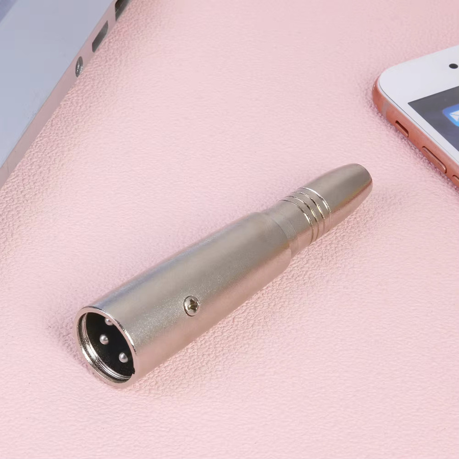 Shunmaii XLR auf 3,5 mm Klinke Adapter in Silber mit Zinklegierung-Gehäuse - Bild 2