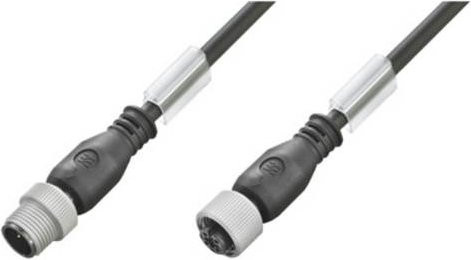 Weidmüller Sensor-Aktor-Steckverbinder M12 Stecker gerade mit Buchse schwarz 5,00 m - Bild 1