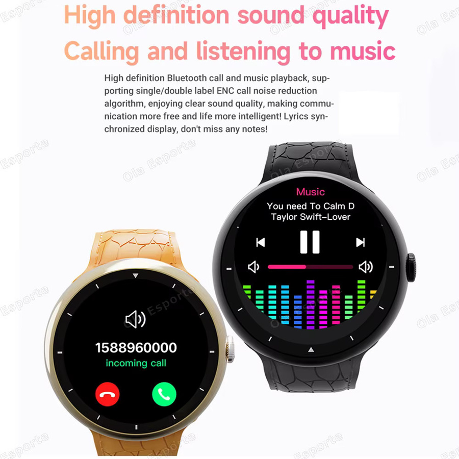 Ola Esporte 7-in-1 Smartwatch mit AMOLED-Bildschirm, GPS, Bluetooth und Telefonfunktion, wasserdicht, Farbe: Silber - Bild 3