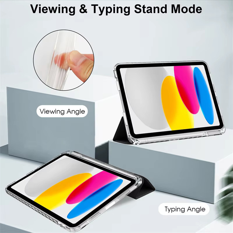 Apple iPad Hülle Transparent Grün für iPad Air 6 7 11 Zoll und iPad Pro 11 13 Zoll sowie iPad Generationen 9 10 10.2 - Bild 3