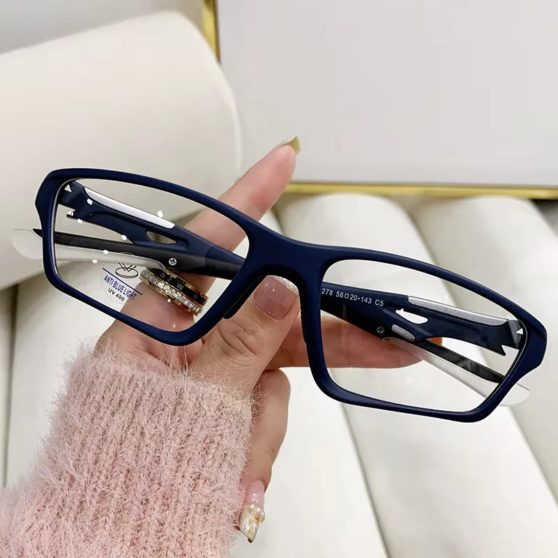 Neue Trendy TR90 Sport Sonnenbrille, Vollrand, rechteckig, Unisex - Bild 3