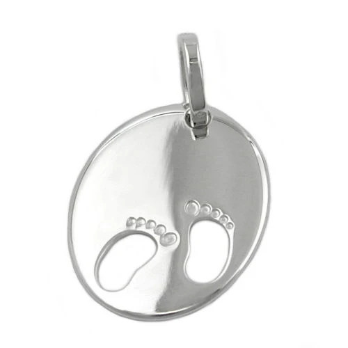Colfem Anhänger, 925 Silber, Fußabdrücke, Unisex - Bild 1