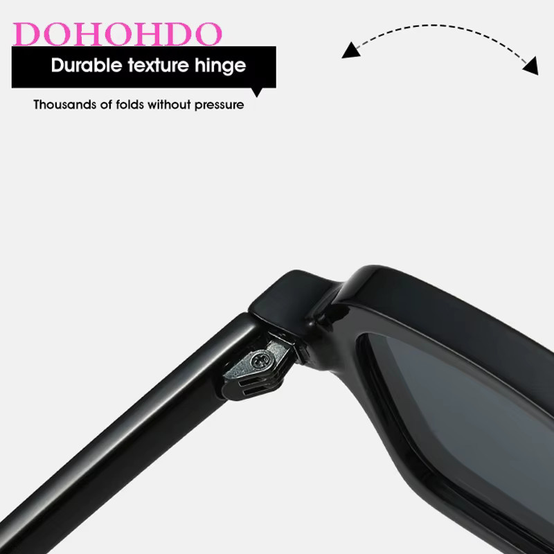 DOHOHDO Sonnenbrille, quadratisch, Vollrand, Kunststoff, Schwarz, Unisex - Bild 3
