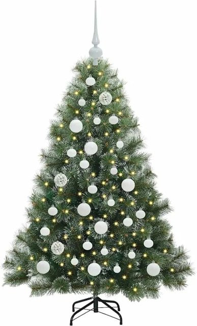 vidaXL Künstlicher Weihnachtsbaum in Grün mit 150 warmweißen LEDs, Höhe: 120 cm, aus PE und PVC - Bild 1