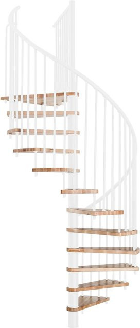 Minka Spindeltreppe Spiral Smart in Buche-Weiß mit einer Raumhöhe bis 305 cm - Bild 1