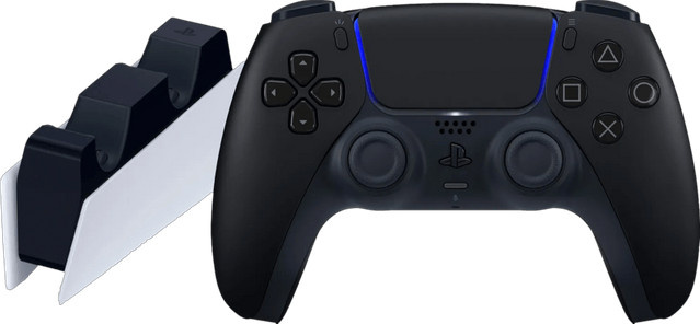 Sony PlayStation 5 DualSense kabelloser Controller in Midnight Black inklusive Ladestation - Bild 1
