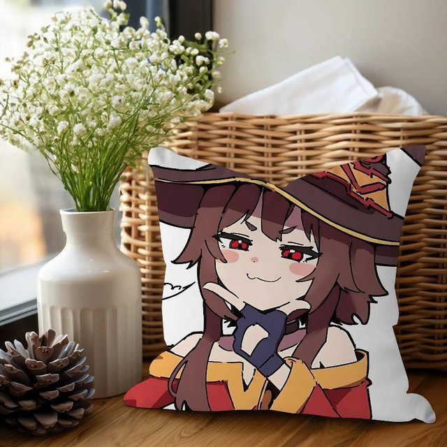 GUOYU HOMEDECOR Konosuba Megumin Kissenbezug aus Polyester, Mehrfarbig, B/T/H: 40,64 x 40,64 x 0 cm - Bild 1