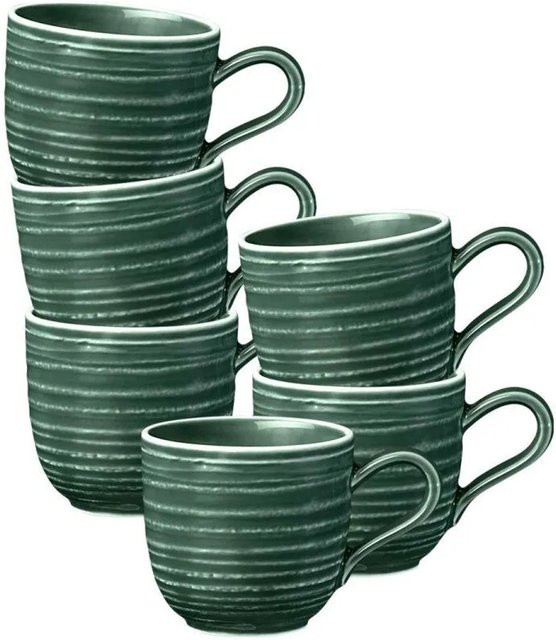 Seltmann Weiden Terra Espressotassen aus Porzellan, 6er Set, Grün, 0,09 l - Bild 1