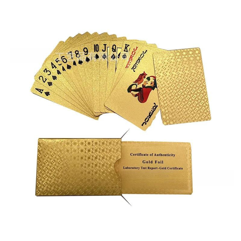 IYUEQIANLI Poker Spiel Wasserdichte Spielkarten Gold Silber - Bild 2