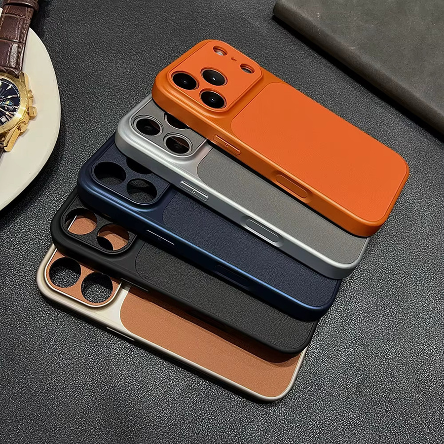 NUCWIN Handyhülle mit Orange-Haut-Textur für iPhone 11 bis 17 Pro Max in Orange, stoßfeste Retro-Schutzhülle mit weichem Rahmen - Bild 3