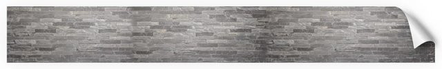 Myspotti Küchenrückwandfolie Black Bricks in Fliesenoptik, Selbstklebend, Farbe: Schwarz/Grau, B: 450 cm, H: 60 cm - Bild 1