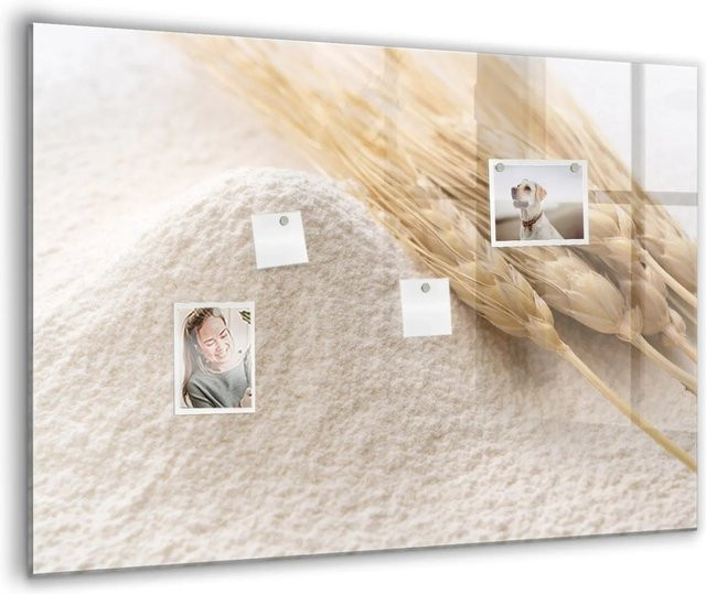 Tulup Magnettafel aus Glas in Mehl Weiß/Transparent, B: 100 cm, H: 70 cm - Bild 1
