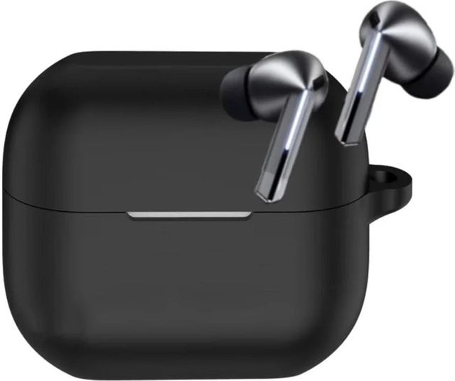 Techsuit Silikonhülle für Samsung Galaxy Buds3 FE, Buds3 Pro und Buds3, Schwarz - Bild 1