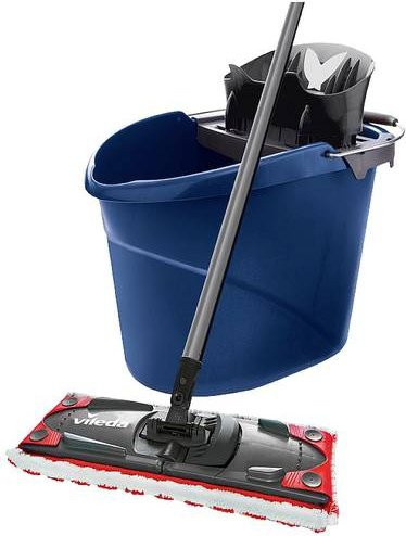 Vileda Ultramat 2in1 Colors Microfaser-Mopp mit Wringer in Orange und Blau - Bild 1
