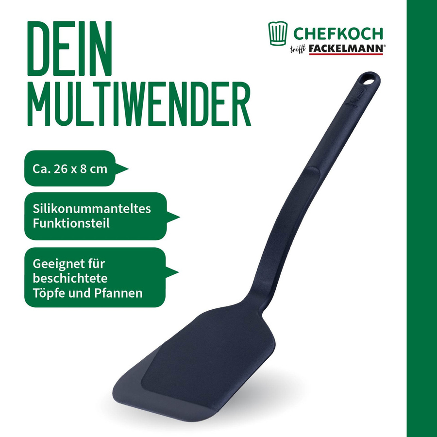 Fackelmann Multiwender aus Silikon und Kunststoff in Schwarz und Grau - Bild 3