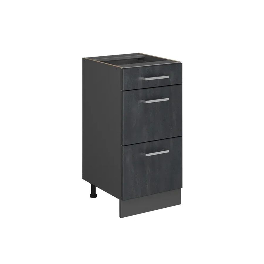 Vicco R-Line Schubladenunterschrank in Schwarz und Anthrazit ohne Arbeitsplatte, Breite: 40 cm - Bild 2