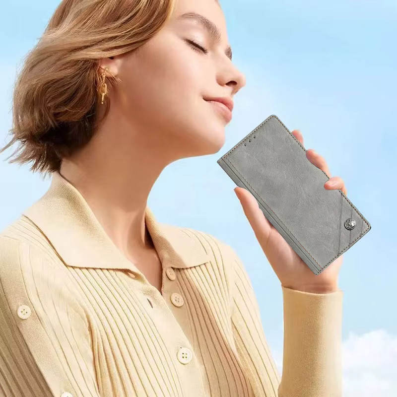 Flip-Lederhülle für Xiaomi Redmi K90 Pro Max, K90 Max und K90 Ultra in Blau oder Grau - Bild 4