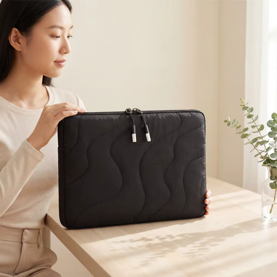 BOKEN Laptop-Schutzhülle für MacBook Air Pro, Dell, HP, Lenovo und andere Notebooks sowie Tablet-Tasche für iPad und Xiaomi, Farbe: Schwarz - Bild 6