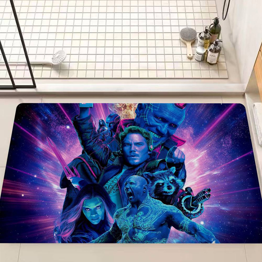 Miniso Guardians Of The Galaxy Fußmatte, rutschfest und waschbar, B/L: 80 x 50 cm, mehrfarbig - Bild 3