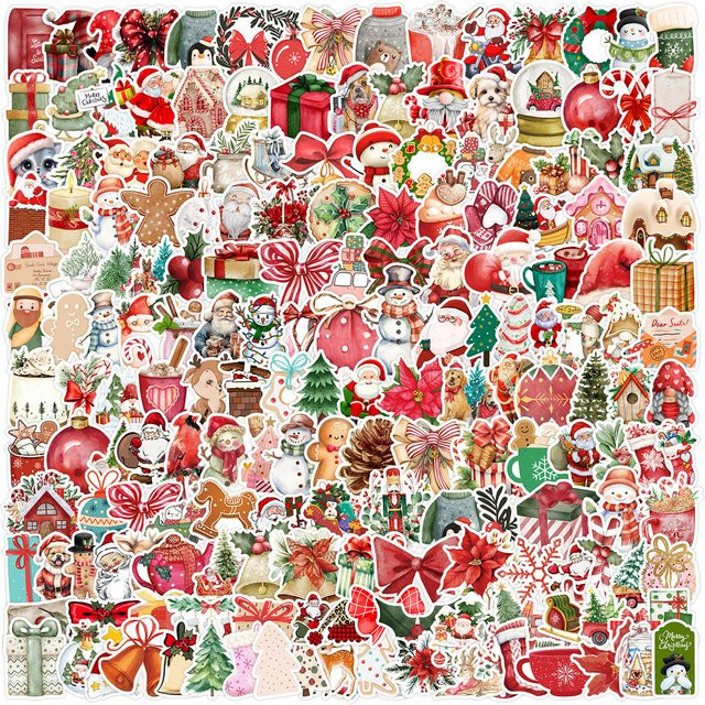 Wasserfeste Weihnachts-Graffiti-Aufkleber von BulingBulingStickers Store in Multicolor, 100 Stück - Bild 1