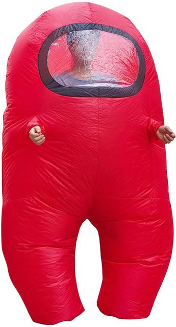 Shopping Party Astronauten Kostüm, aufblasbar, rot, 150-190cm - Bild 1