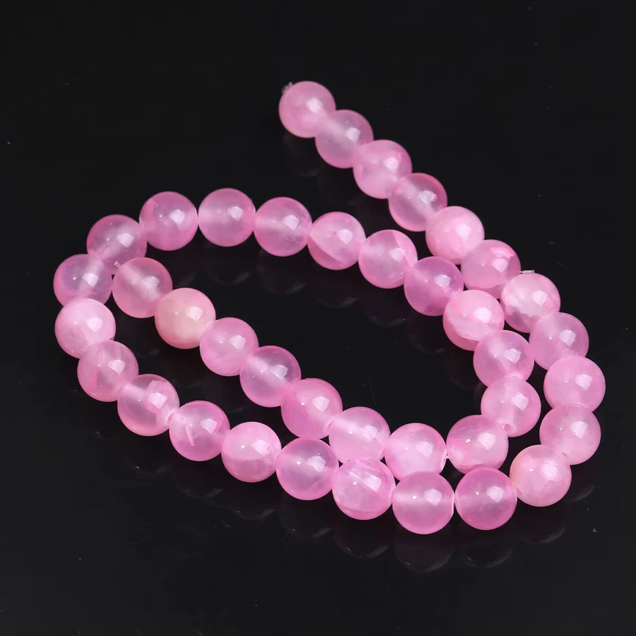 SANSWL Perlen, Rosa, Jade, Rund, 1-Streifen - Bild 6