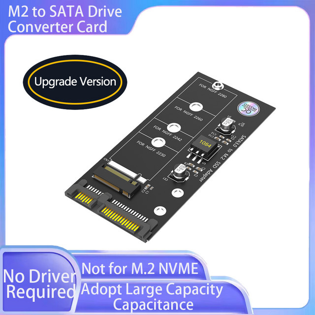 T.F.SKYWINDINTL M.2 NGFF zu SATA III Adapterkarte für B Key und B&M Key SSD Konverter (kompatibel mit M.2 2280, 2260, 2242, 2230) - Bild 1