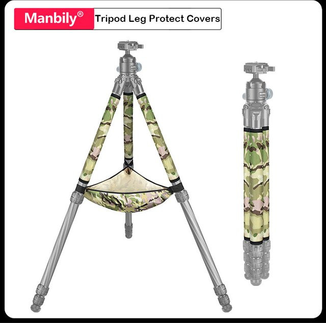 Manbily Camouflage Stativ Bein Abdeckungen Anti-Slip Stativ Bein Schutz Zubehör in Multicolour - Bild 1